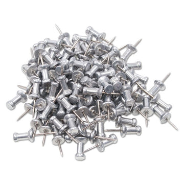 GEM® Aluminum Head Push Pins, Aluminum, Silver, 3-8", 100-box freeshipping - TVN Wholesale